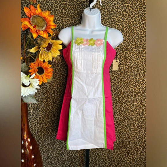 🦋B2G1🦋UNIQUE VINTAGE SMAK PARLOUR Retro Watermelon Crochet Daisy Dress NWT - Picture 3 of 11